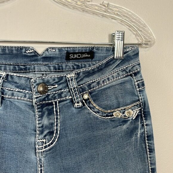 Suko low rise bootleg Women's Blue Jeans - Picture 5 of 7